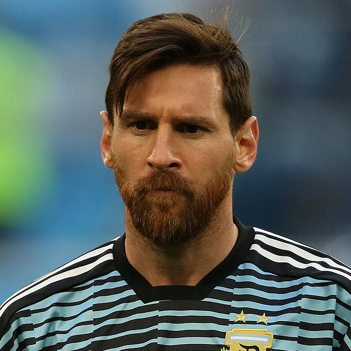 Lionel Messi con la maglia dell’Argentina nel giugno 2018