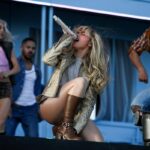 Sabrina Carpenter performing on stage